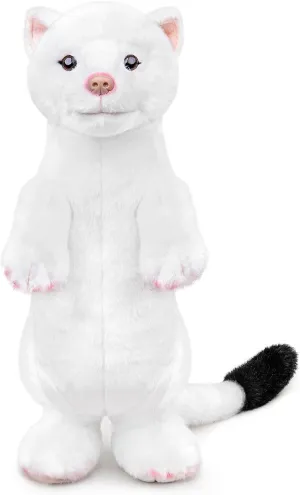 Ferret Plush Toy，FerretStuffed Animal， White Stoat Stuffed Animal，Soft Stoat Ferret Plushie Pillow Doll for Boys and Girls，Home Decor