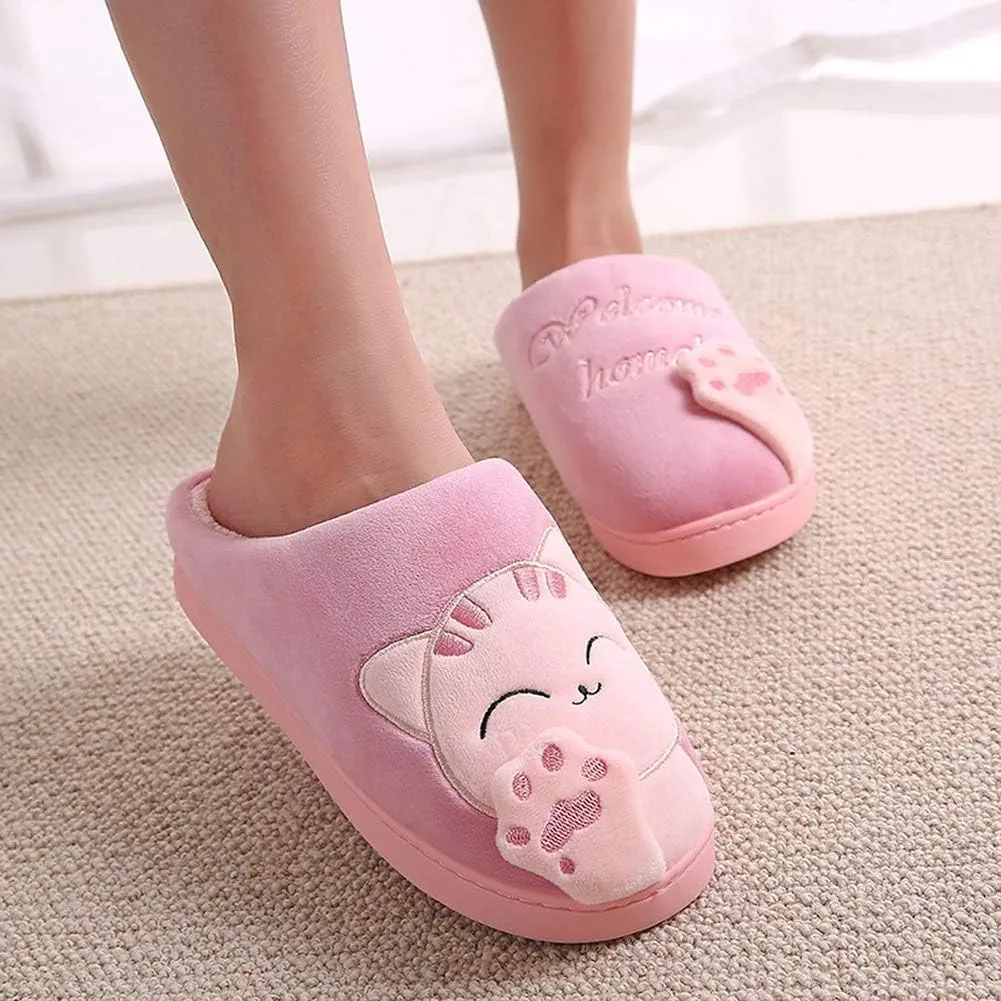 FJWYSANGU Womens & Mens Memory Foam Fuzzy Warm Slip On House Slippers - Cute Animal Slippers - Soft Plush Home Shoes - Indoor & Outdoor