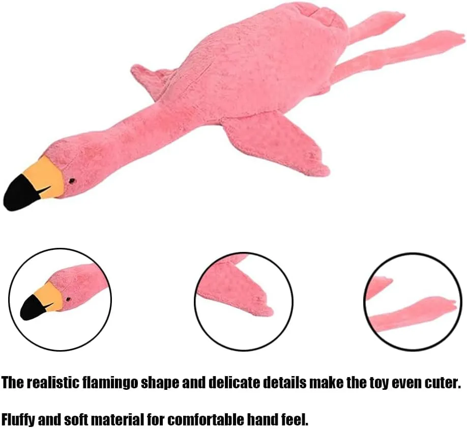 Flamingo Stuffed Animal Plush Pillow,Pink Flamingo Soft Plush Doll Toys,Gift for Kids and Adults (74in)
