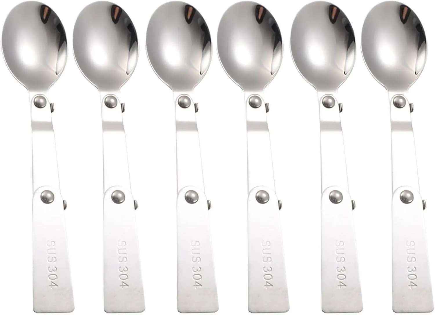 Folding Spoons 12Pcs Portable Folding Spoon Fork Set, Tableware,Dinnerware for Camping Hiking for Thermos Container Food Containers(Spoon)