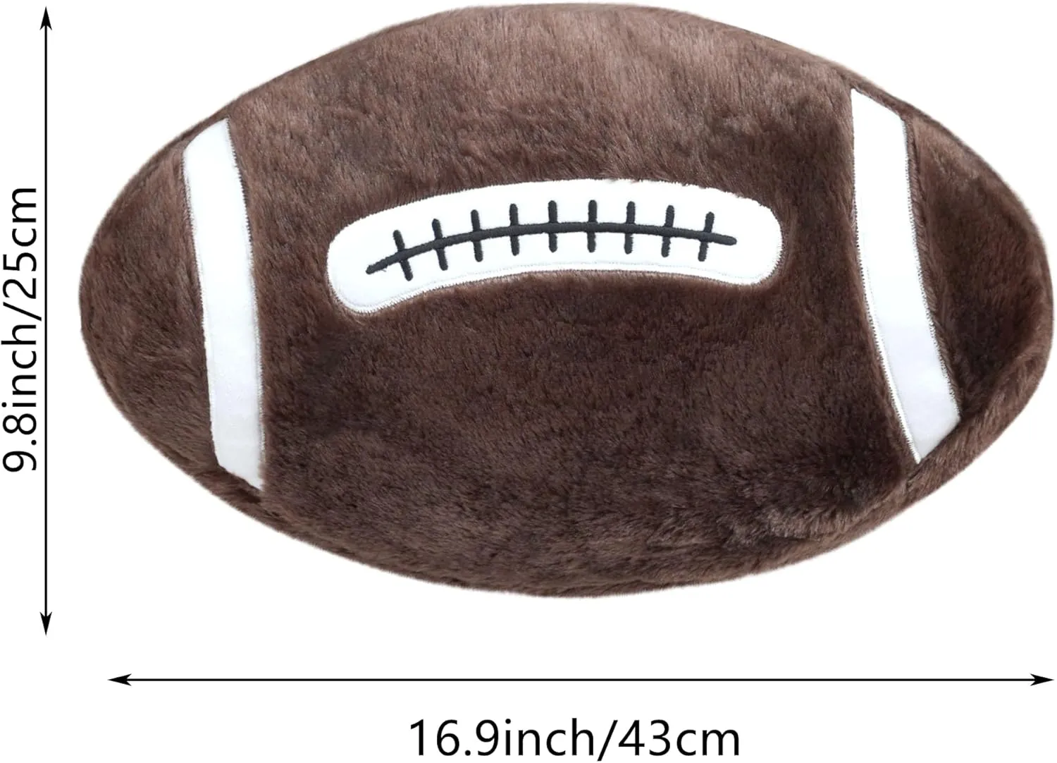 Football Throw Pillow Fluffy Sport Stuffed Football Pillow Soft Durable Sports Toy Gift for Kids Room Decor Winter Style