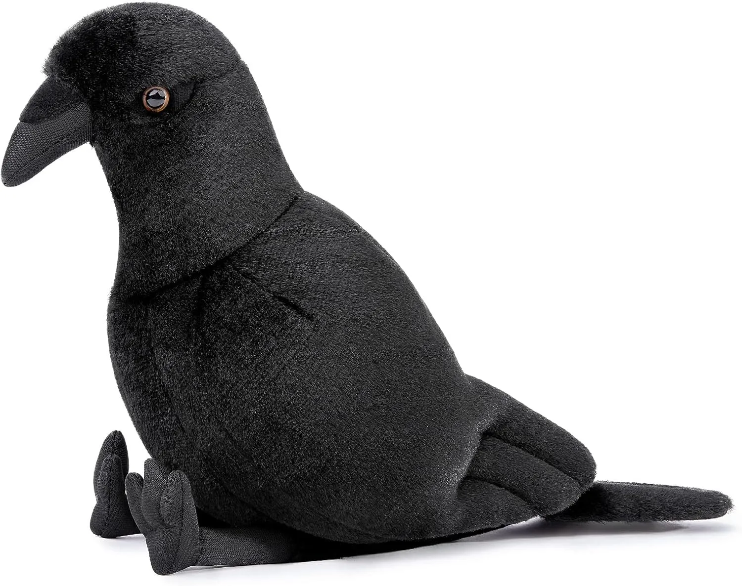 FRANKIEZHOU Crow Stuffed Animal-Black 7.9",Lifelike Crow Plush Toy,Bird Toys for Kids,Crow Gifts for Kids