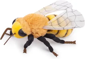 FRANKIEZHOU Realistic Bee Stuffed Animal-15in,Soft Honey Bee Plush Toy for Kids,Home Decor,Hugging Toy