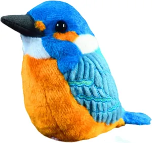 FRANKIEZHOU Realistic Kingfisher Stuffed Animal 9.84",Bird Plush Toy, Delicate,Girl Toys