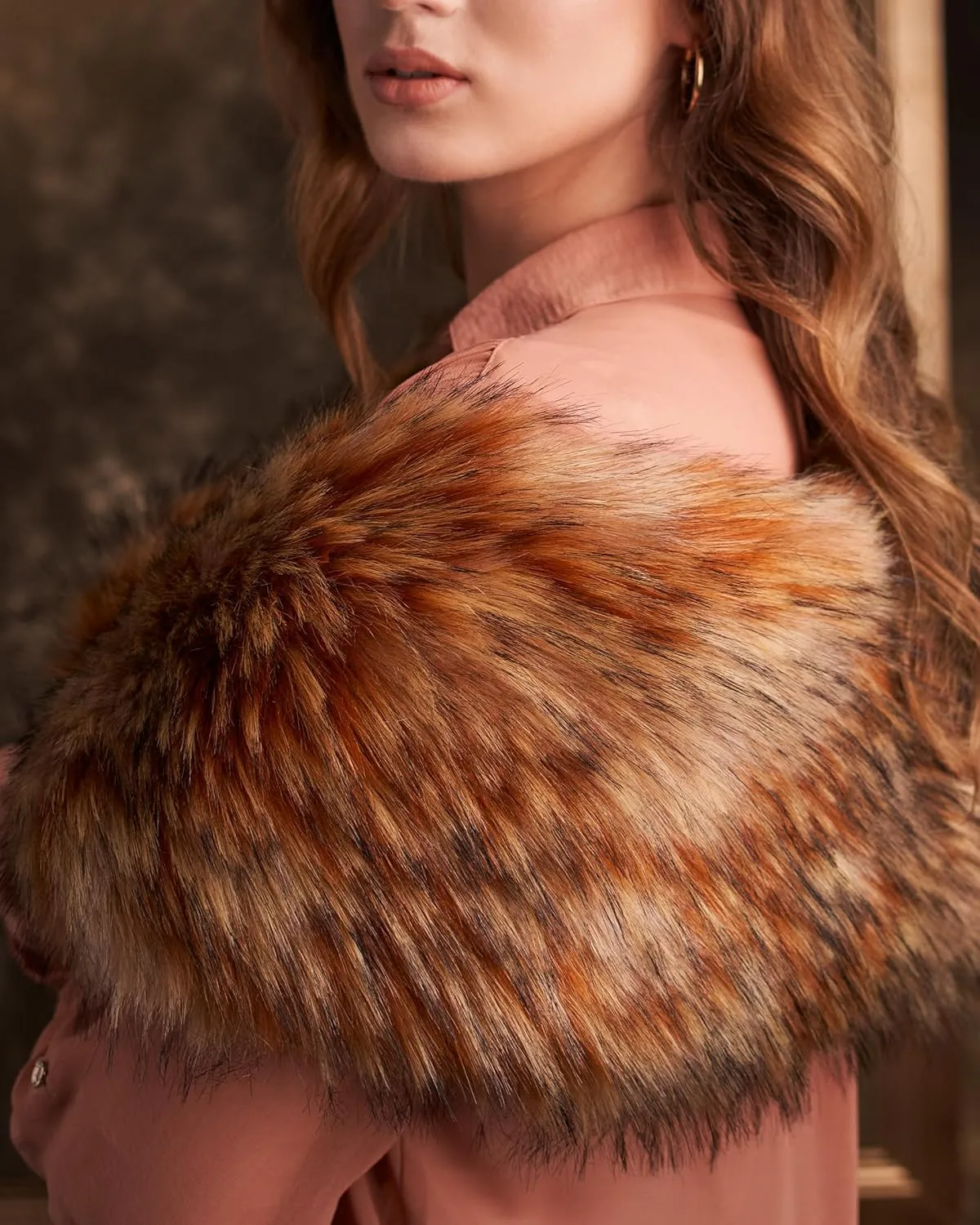 Futrzane Classic Shawl - Faux Fur Stoles Wraps for Women - Large Fake Fur Scarf