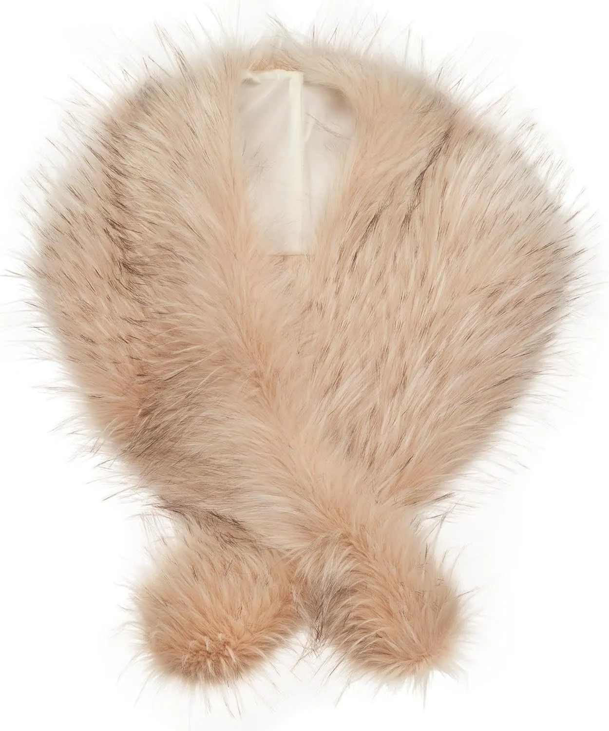 Futrzane Classic Shawl - Faux Fur Stoles Wraps for Women - Large Fake Fur Scarf
