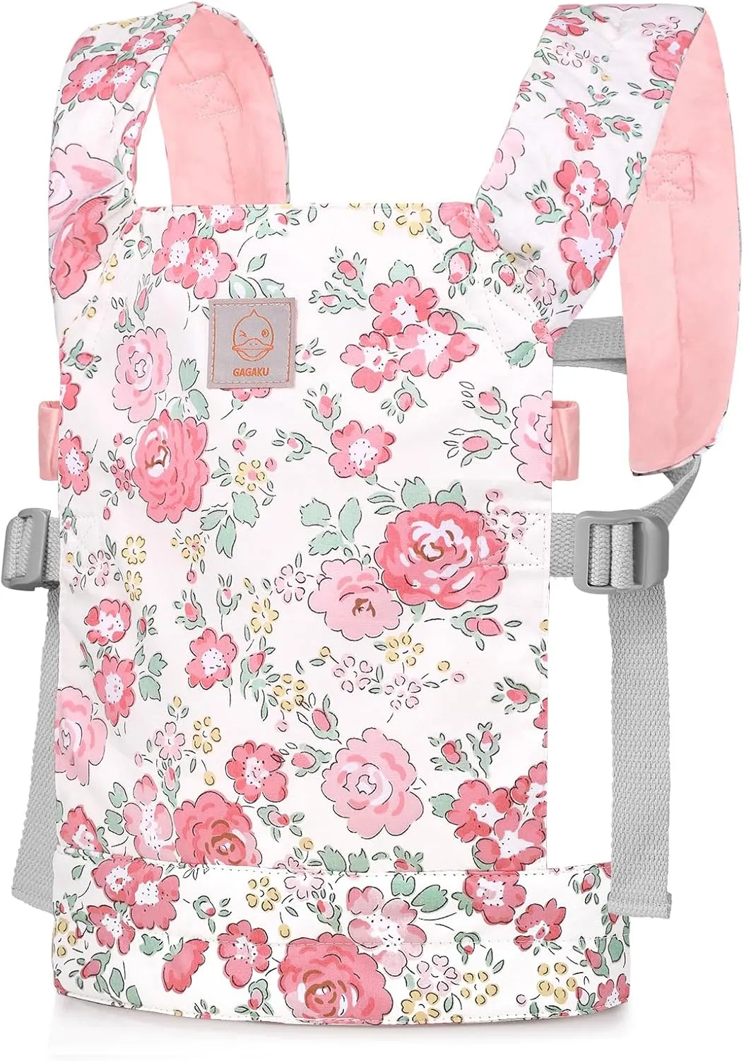 GAGAKU Reborn Baby Doll Carrier Baby Girl Carrier Baby Alive Stuffed Animal Doll Carriers for Little Girls - Pink Peony