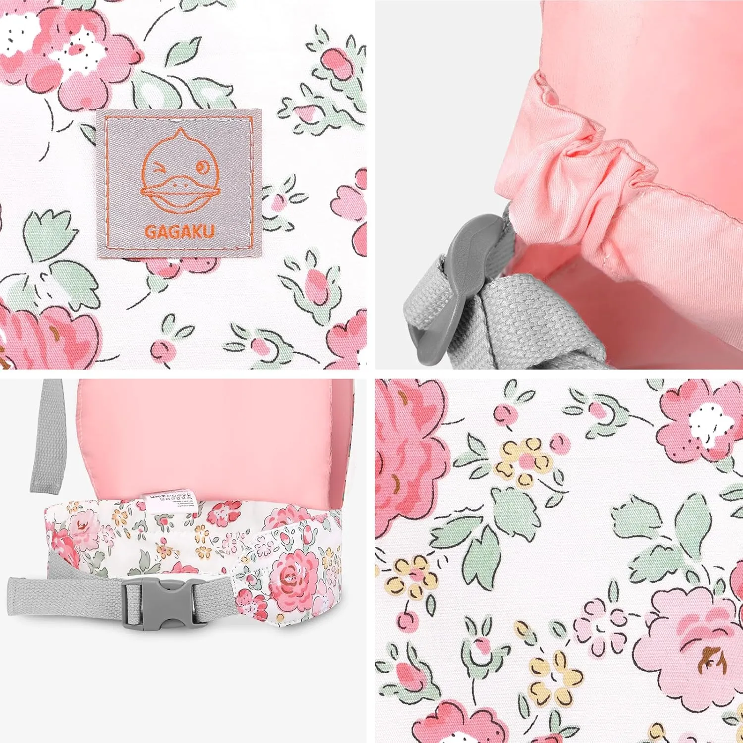 GAGAKU Reborn Baby Doll Carrier Baby Girl Carrier Baby Alive Stuffed Animal Doll Carriers for Little Girls - Pink Peony