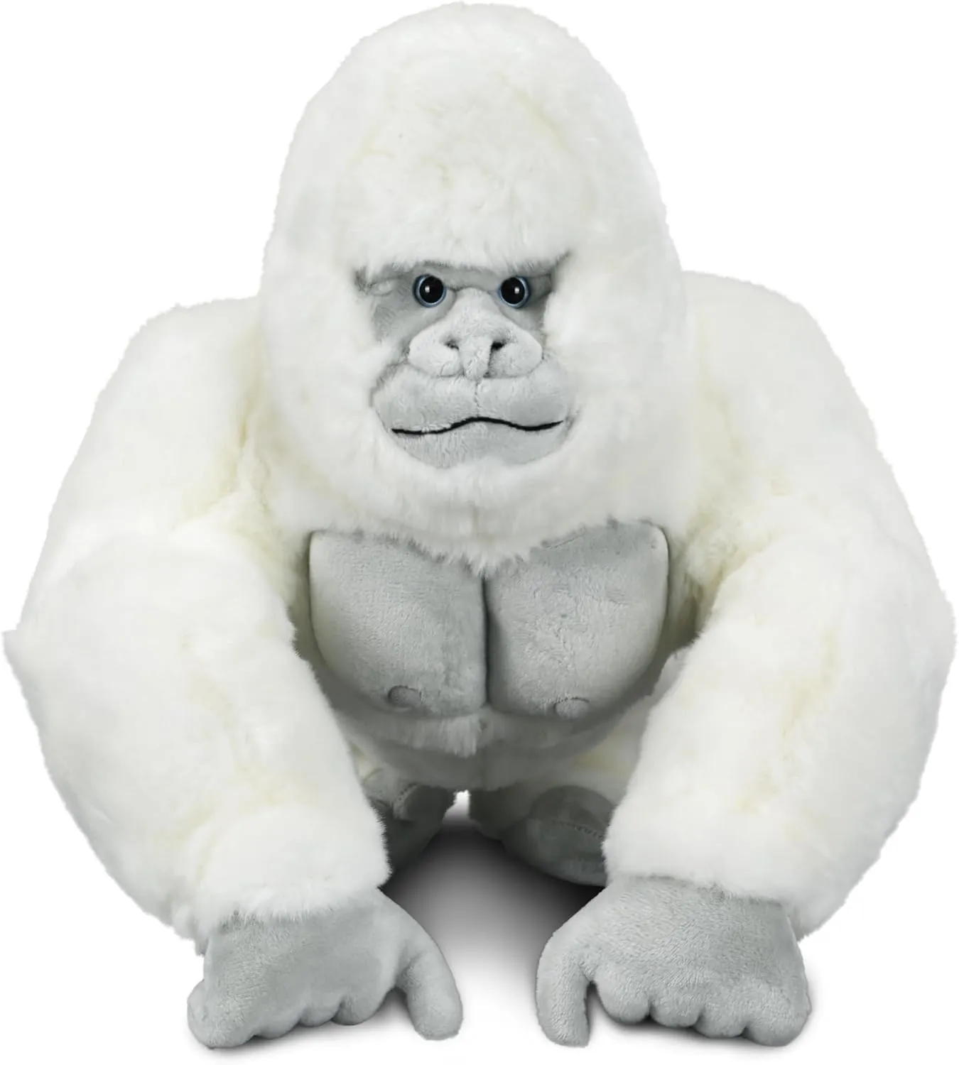 Gorilla Stuffed Animal, 17 Inch Big Chimpanzee Stuffed Toy, Monkey Plush (White)