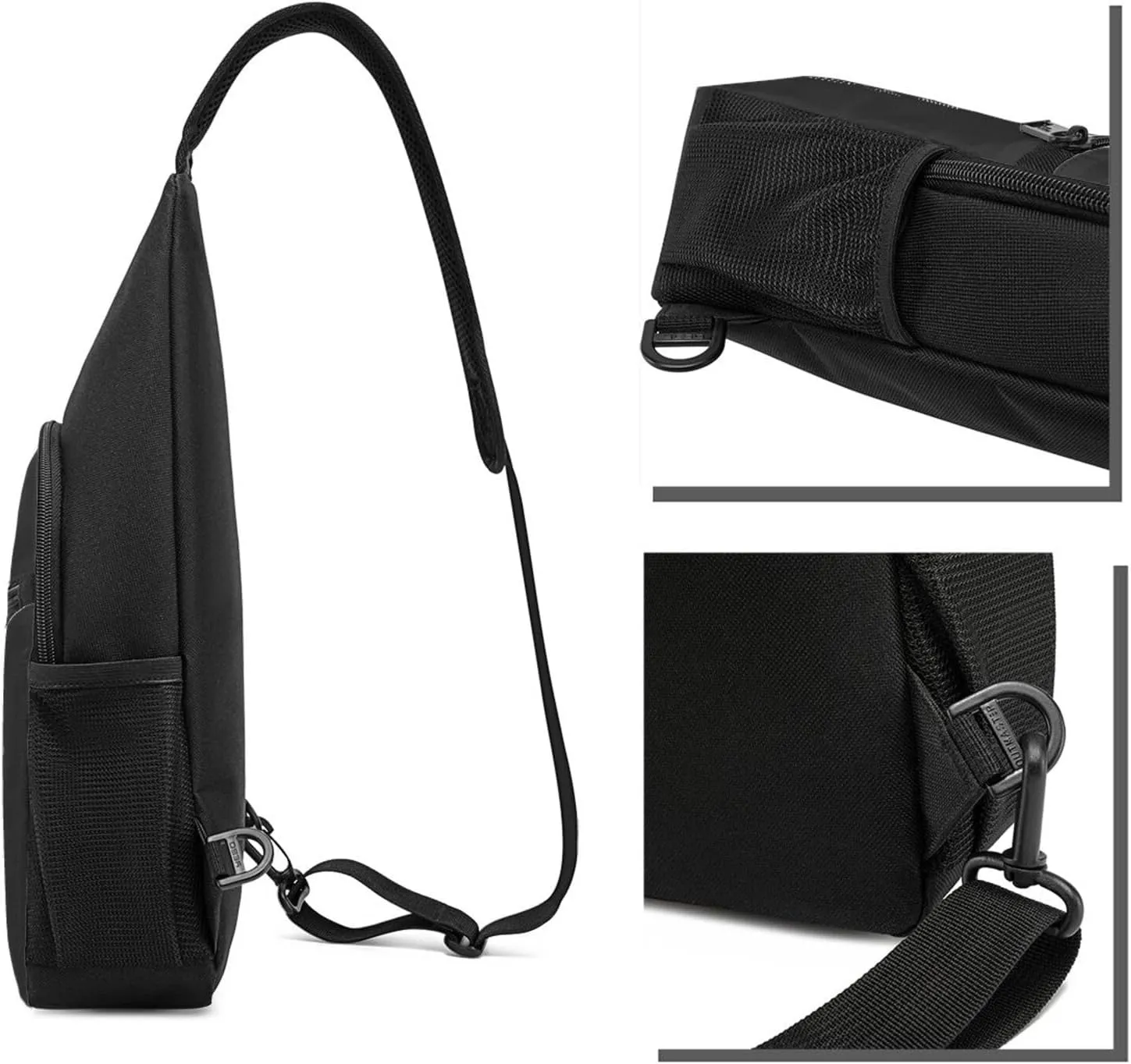 Grateful Thankful Blessed Unisex Chest Bag Lightweight Crossbody Shoulder Bag Travel Pocket Black