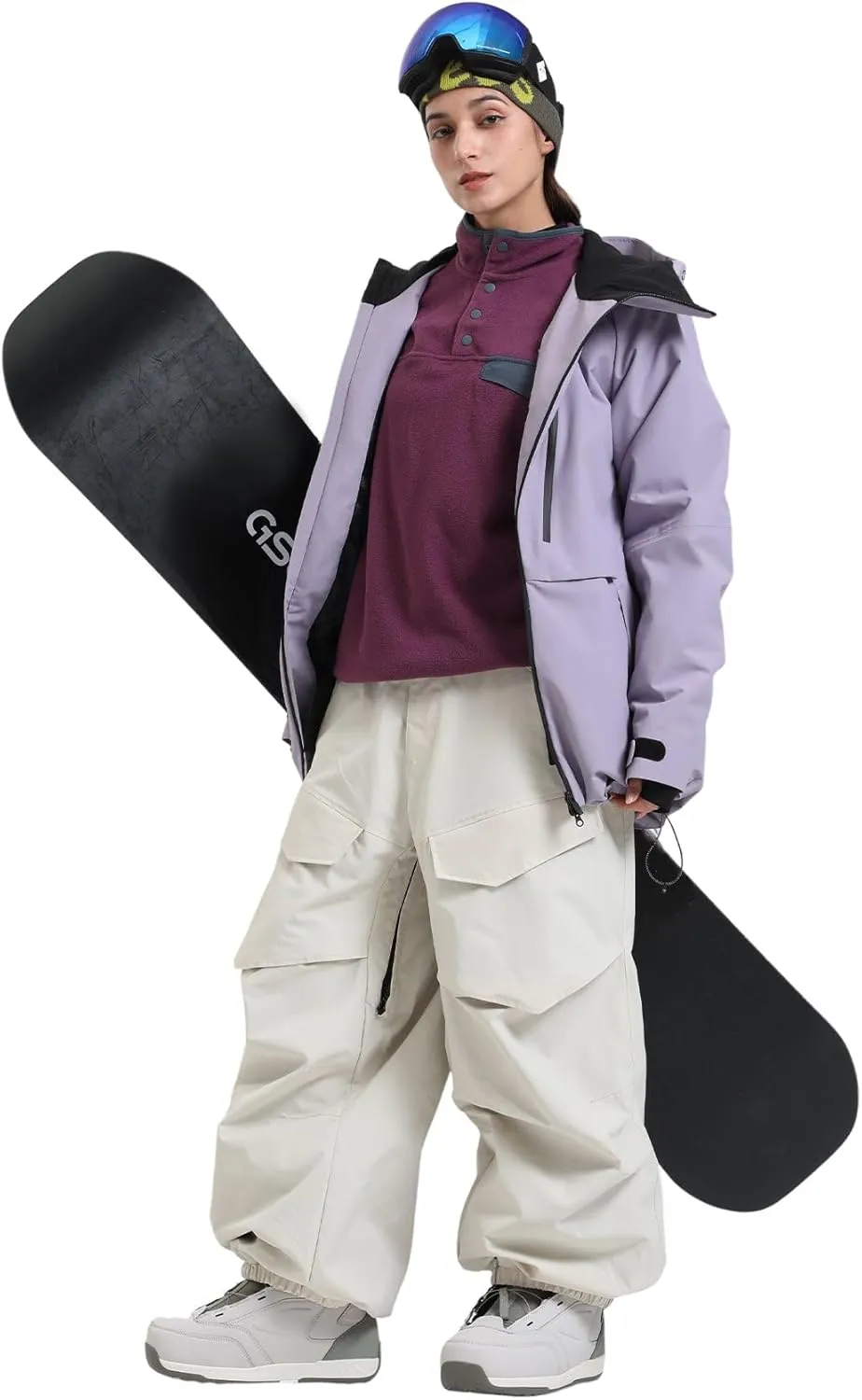 GSOU SNOW Men's Ski Jacket Women Waterproof Snowboard Coat Winter Snow Insulated Windproof Jacket