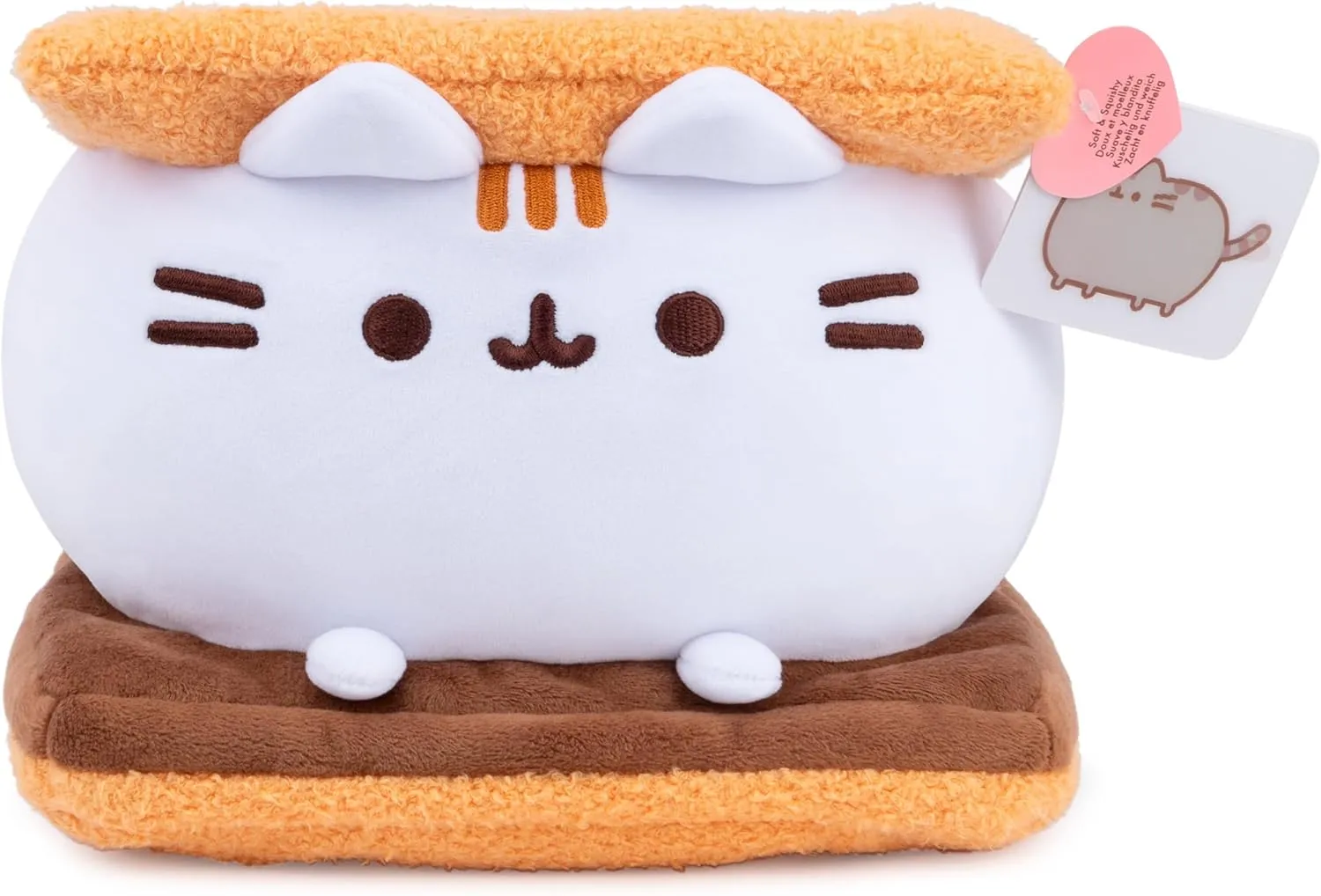 GUND Pusheen S’mores Squisheen Plush, Stuffed Animal for Ages 8 and Up, Brown/White, 12”