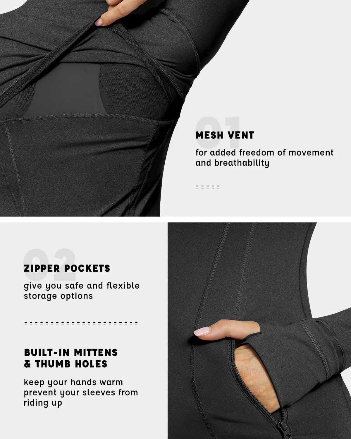 GYM RAINBOW Women's Lightweight Running Jackets Cottony-Soft 4-Way Stretch Zip up Slim Fit Workout Yoga Athletic Jacket