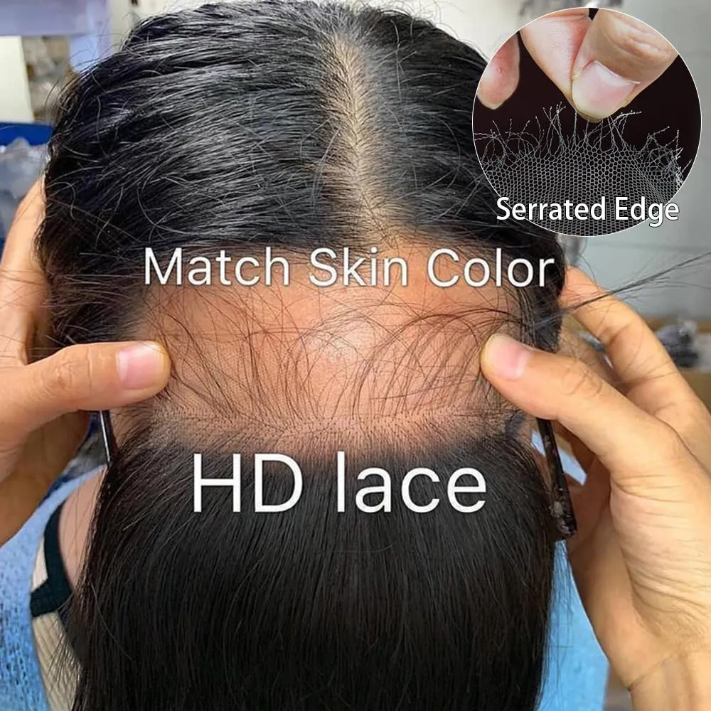 HD Lace Closure, Free Part Real 5x5 HD Lace Closure Human Hair Unprocessed Straight Hair Swiss Lace Closure Pre Plucked with Baby Hair Invisible Lace Frontal Closure Natural Black 14 Inch