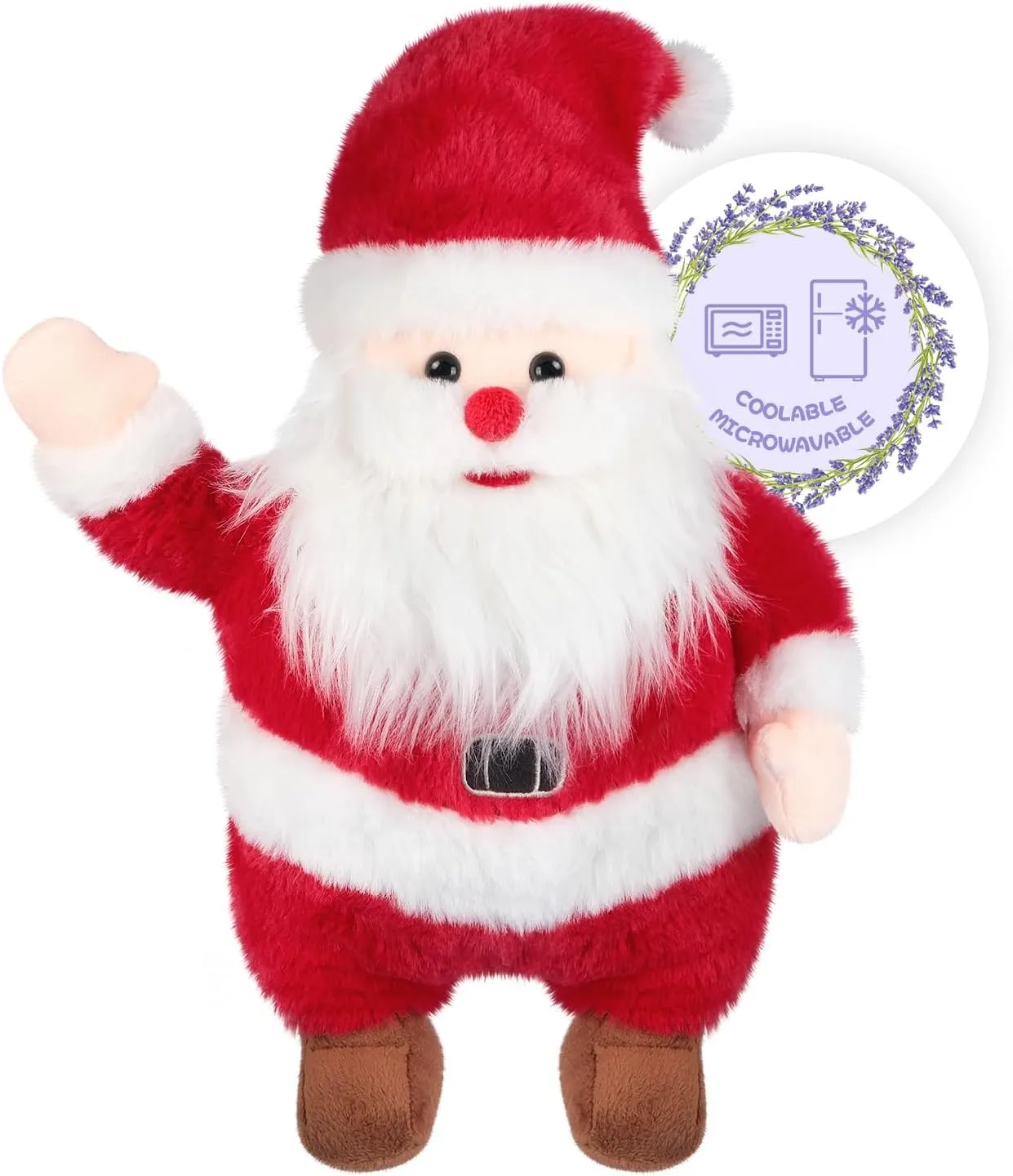 Heatable & Coolable Christmas Toys Santa Claus Plush, Microwave Heating Pad for Soothing & Relaxation, Christmas Stuff Lavender Christmas Plush Santa Toy, Christmas Santa Plush Doll for Girl