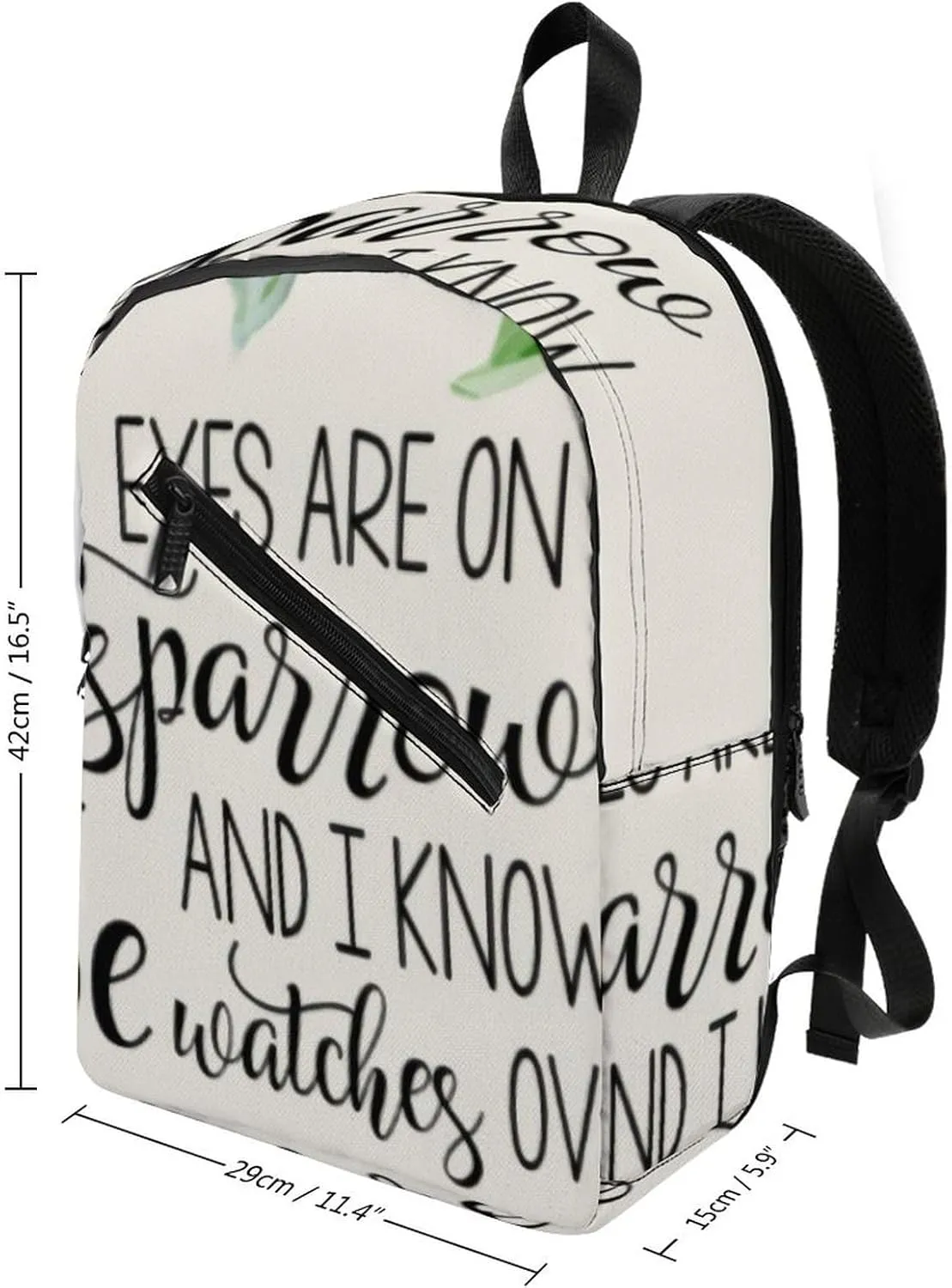'His Eyes Are on The Sparrow Classic Neutral Casual Lightweight Laptop Backpack Made of Materials, Suitable for Multiple Uses