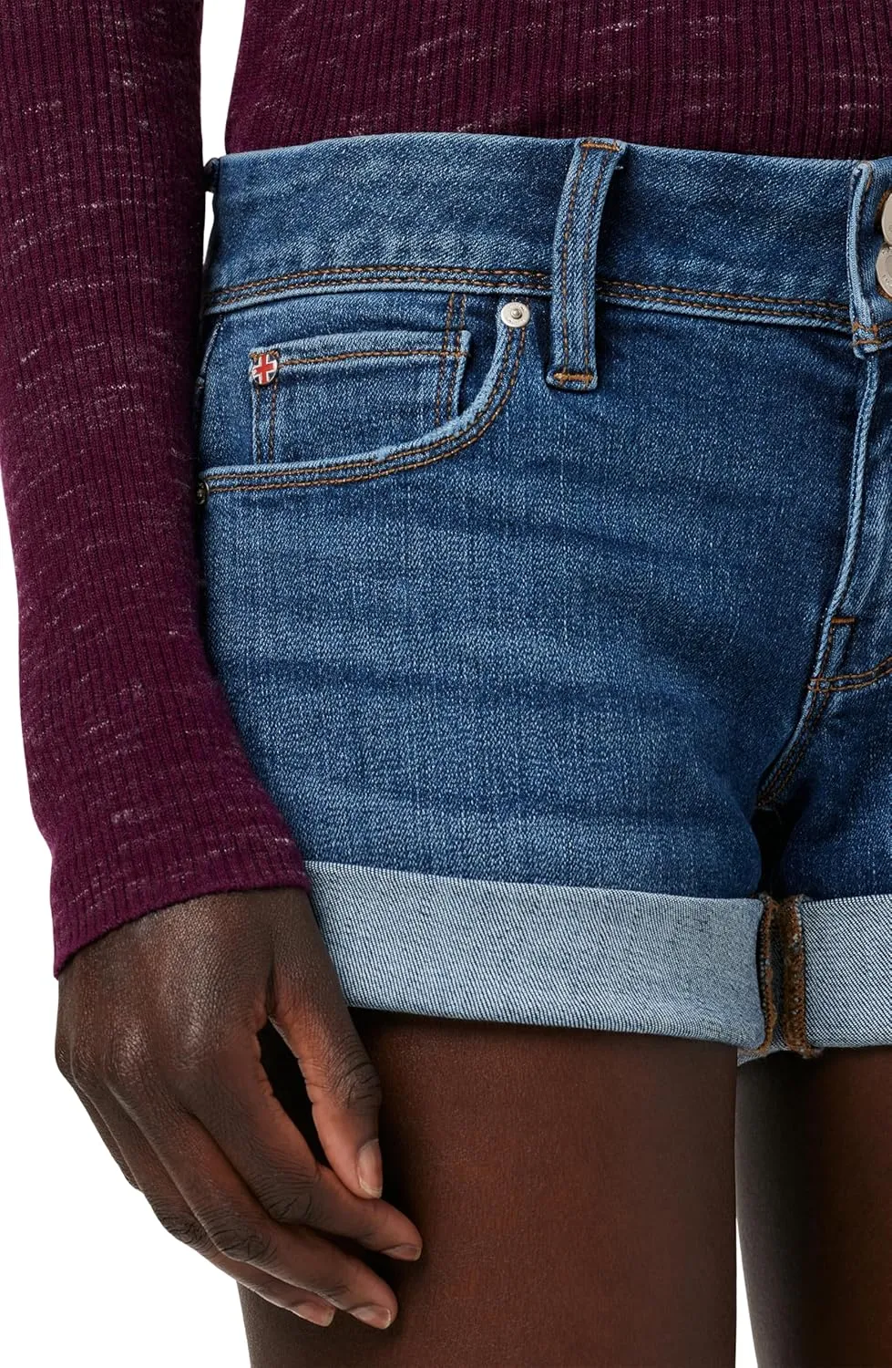 HUDSON Women's Croxley Rise Mid Thigh Denim Short