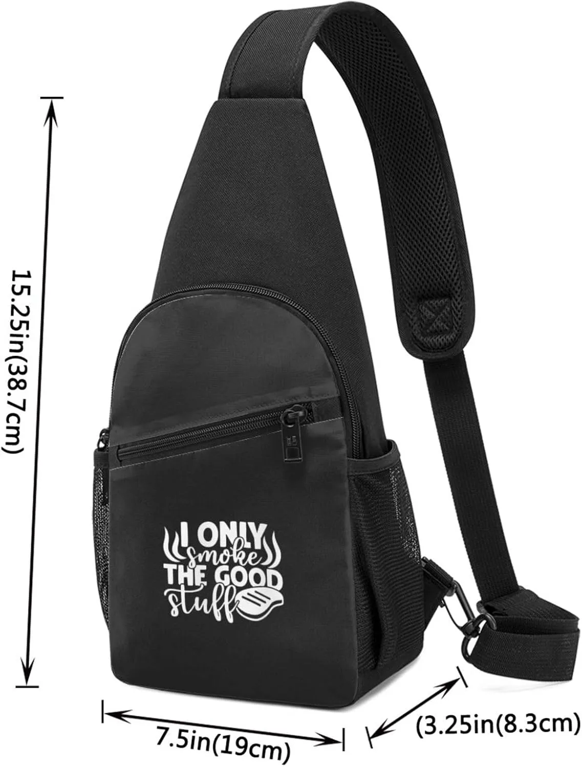 I Only Smoke The Good Stuff Meat Tasting Bbq Unisex Chest Bag Lightweight Crossbody Shoulder Bag Travel Pocket