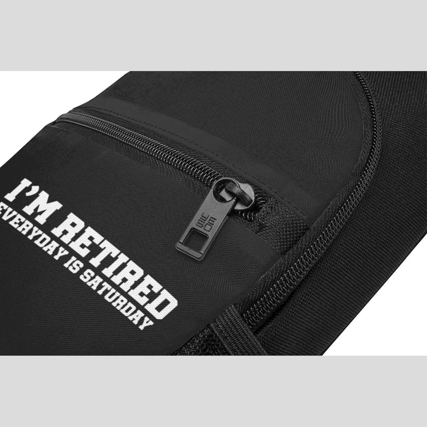 I'M Retired Every Day Is Saturday Unisex Chest Bag Lightweight Crossbody Shoulder Bag Travel Pocket Black