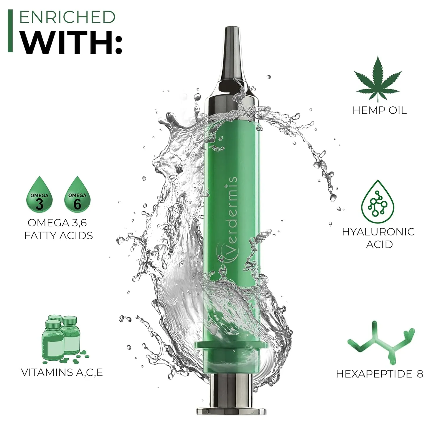 Instant Facelift Cream with Hemp Oil, Hyaluronic Acid, Vitamins A,C,E, and Peptides. Non-Invasive. Instant Results.