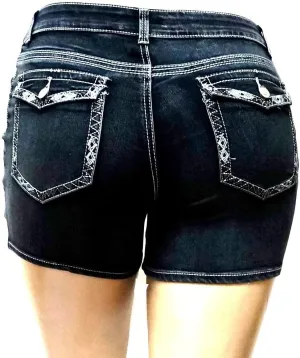 Jack David Premium Women's Plus Size Short Cotton Denim Stretch Jeans Shorts