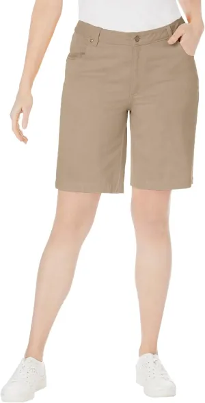 Jessica London Women's Plus Size Classic Cotton Denim Shorts