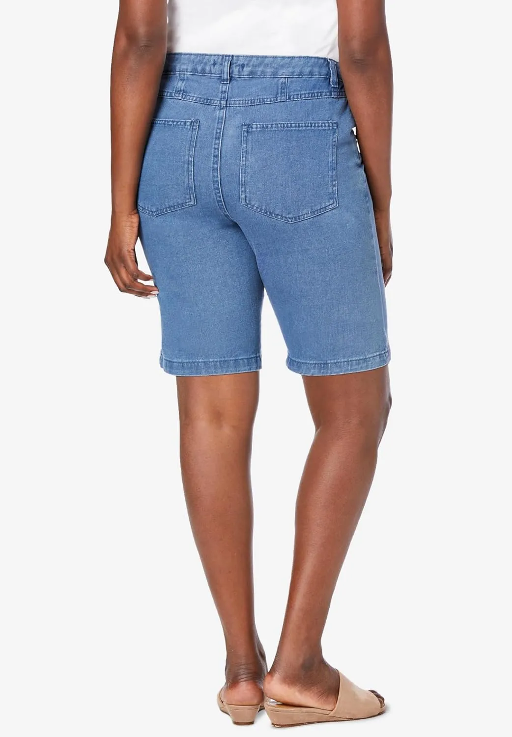 Jessica London Women's Plus Size Classic Cotton Denim Shorts