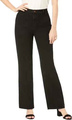 Jessica London Women's Plus Size True Fit Stretch Denim Wide Leg Jean