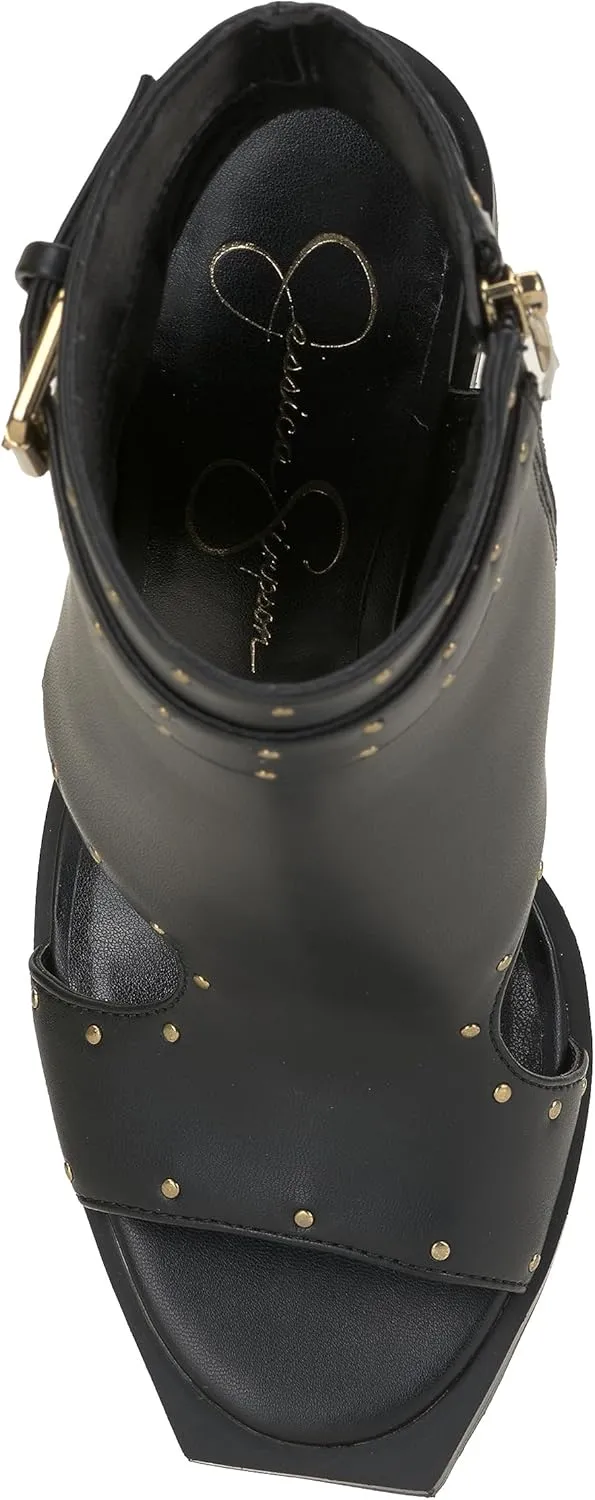 Jessica Simpson Women's Rochha Open Toe Bootie Mid Calf Boot