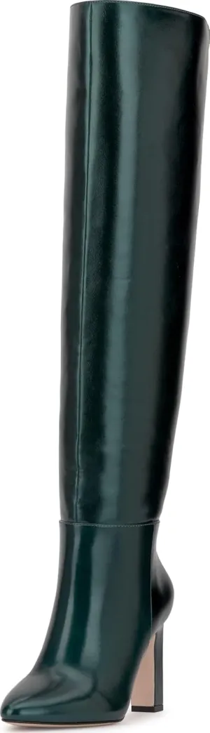 Jessica Simpson Womens Zipper Faux Leather Over-The-Knee Boots