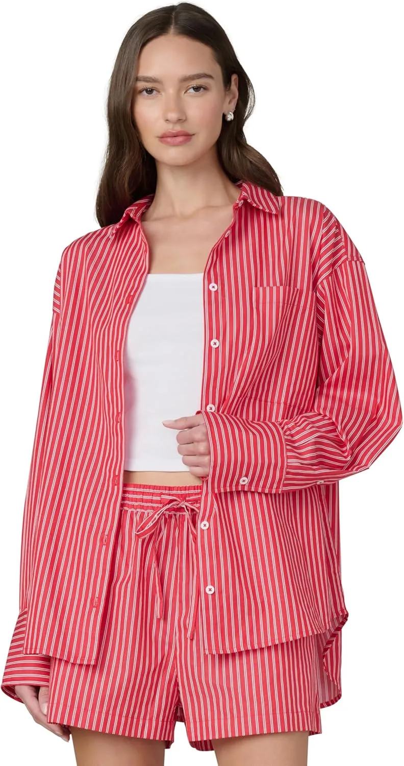 Joe's Women's The Boyfriend Button Down Long Sleeve Shirt