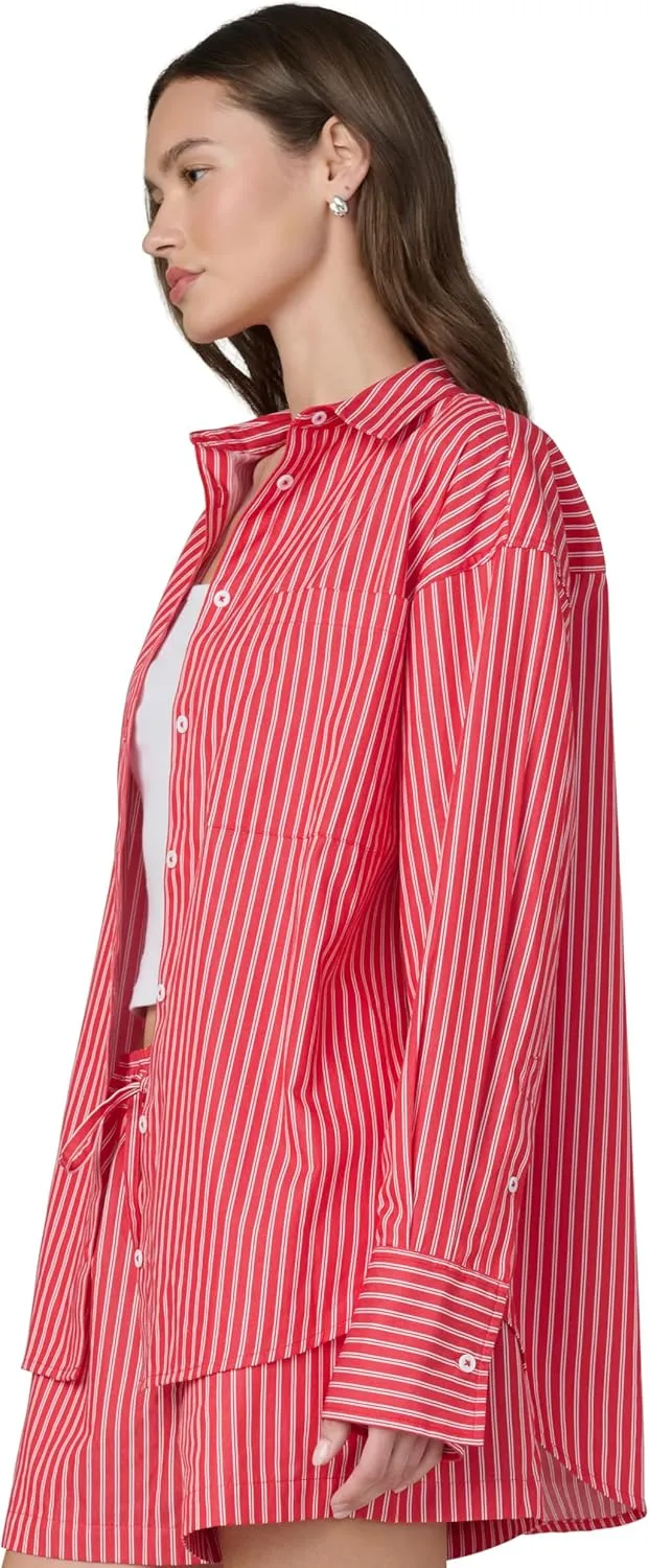 Joe's Women's The Boyfriend Button Down Long Sleeve Shirt