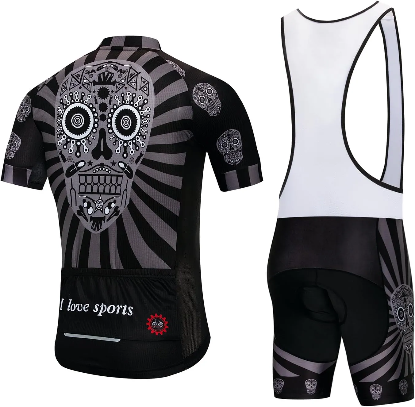 JPOJPO Cycling Jersey Men, Mountain Bike Shirt Tops S-5XL - Breathable and Quick Dry