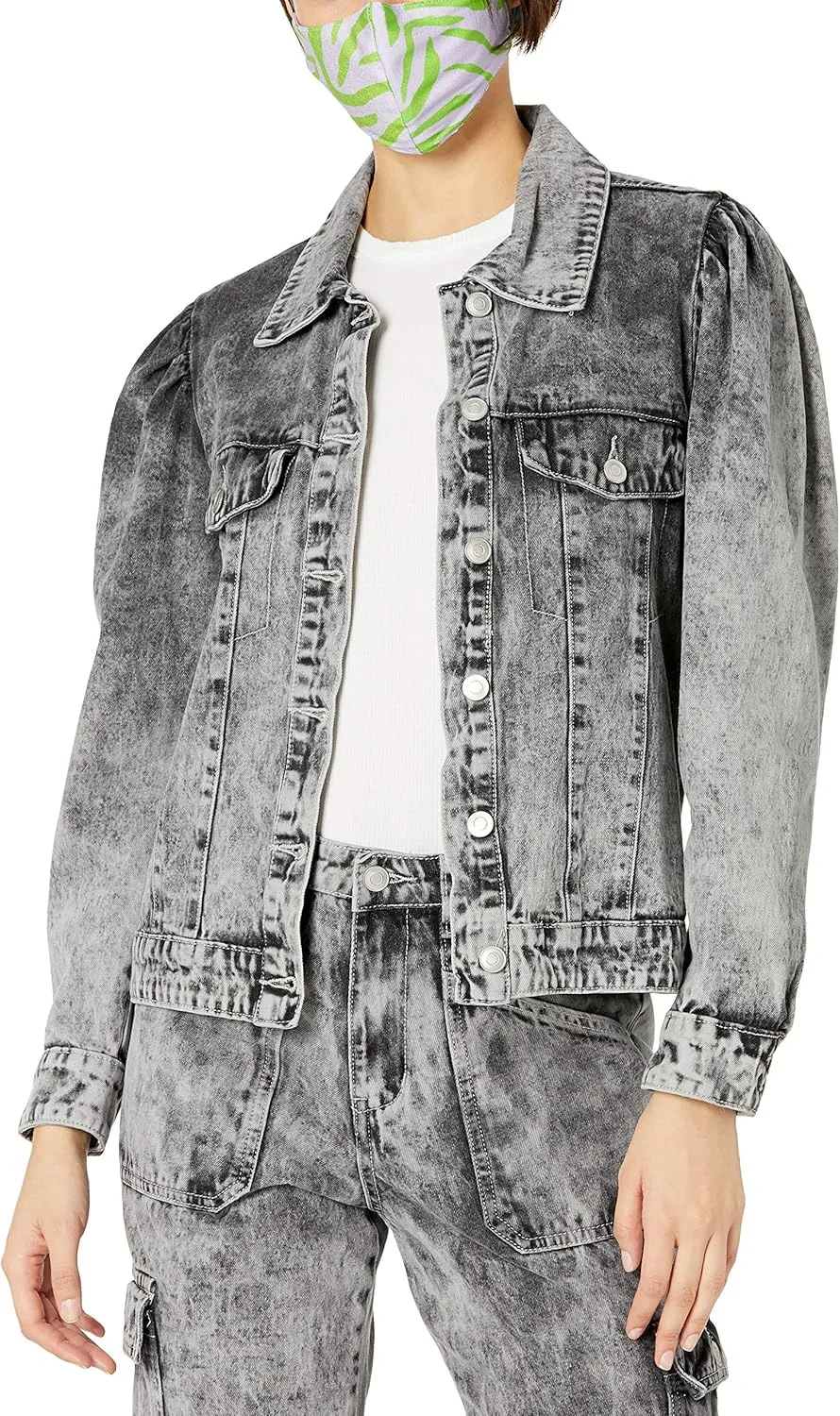 KENDALL   KYLIE Women's Puff Sleeve Denim Jacket - Amazon Exclusive