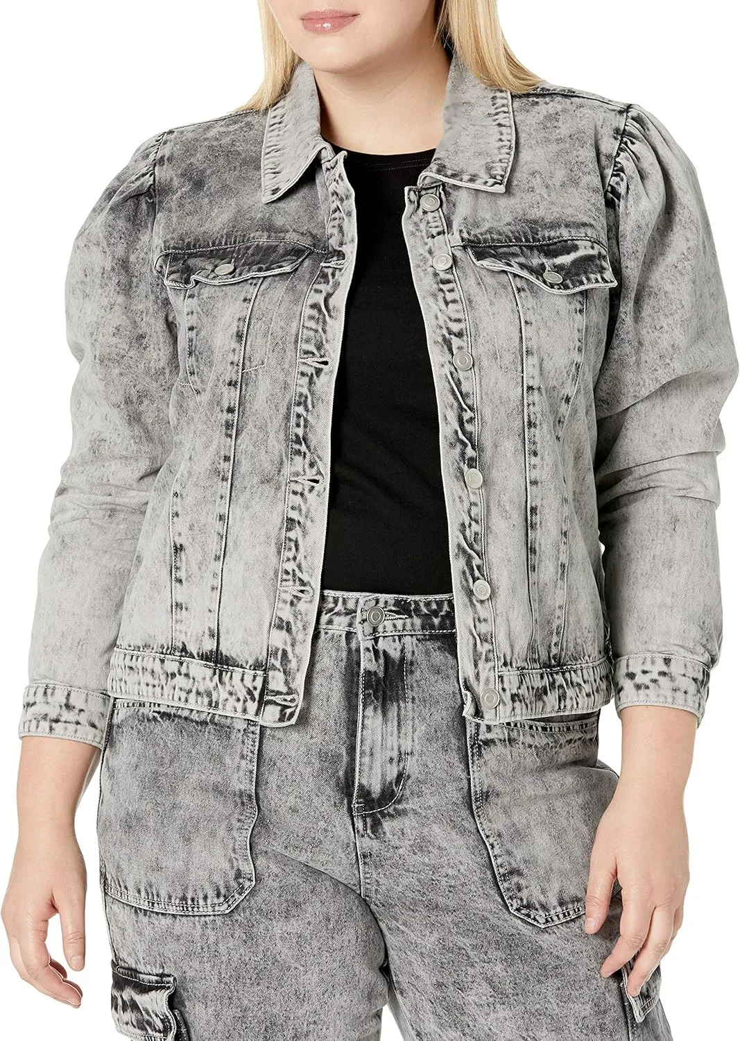 KENDALL   KYLIE Women's Puff Sleeve Denim Jacket - Amazon Exclusive