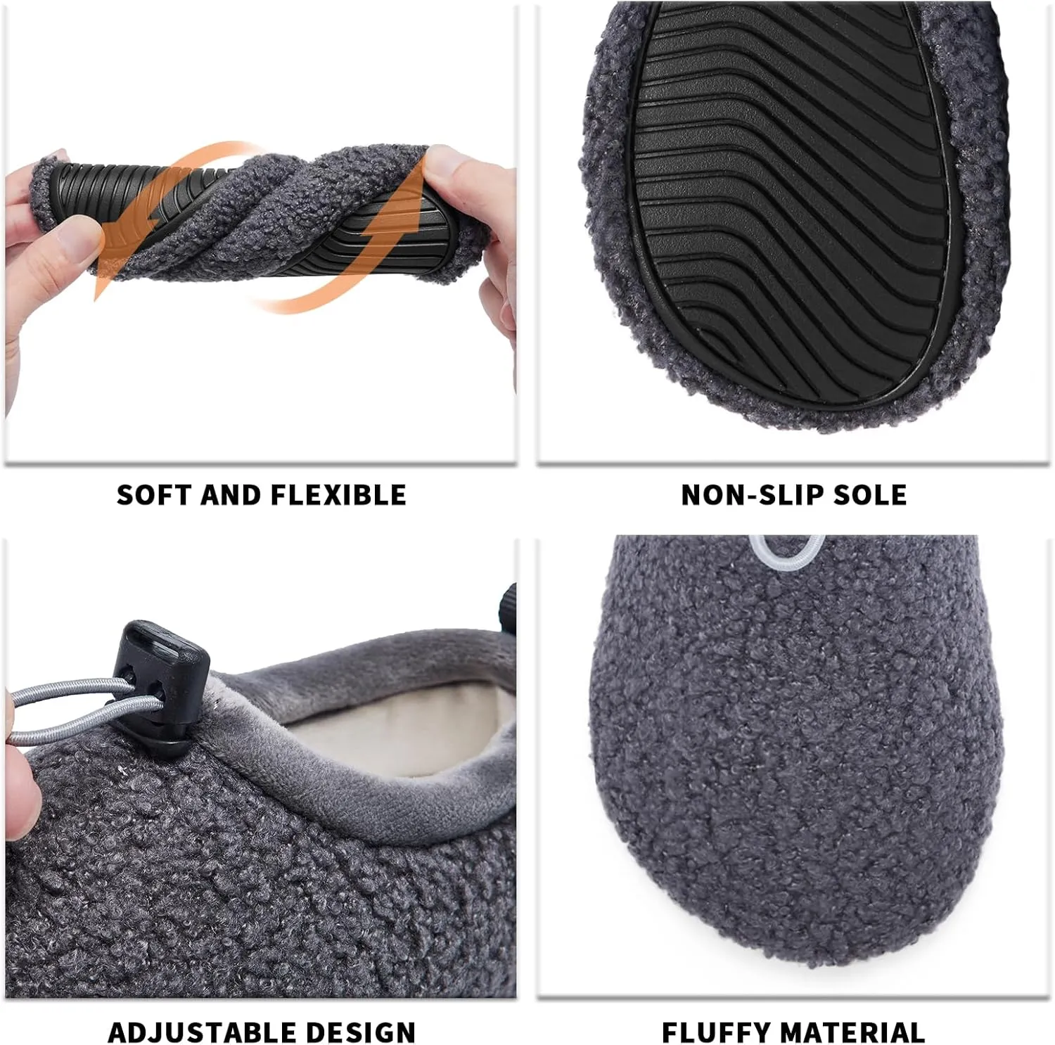 Kids Cozy Slippers Winter Warm House slippers Socks Anti-Skid shoes (Toddler/Little Kid/Big Kid)