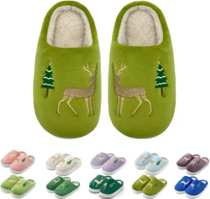 Kids Reindeer Slippers - Soft, Cozy, Non-Slip Indoor Shoes for Toddlers - Christmas Gifts for Boys & Girls