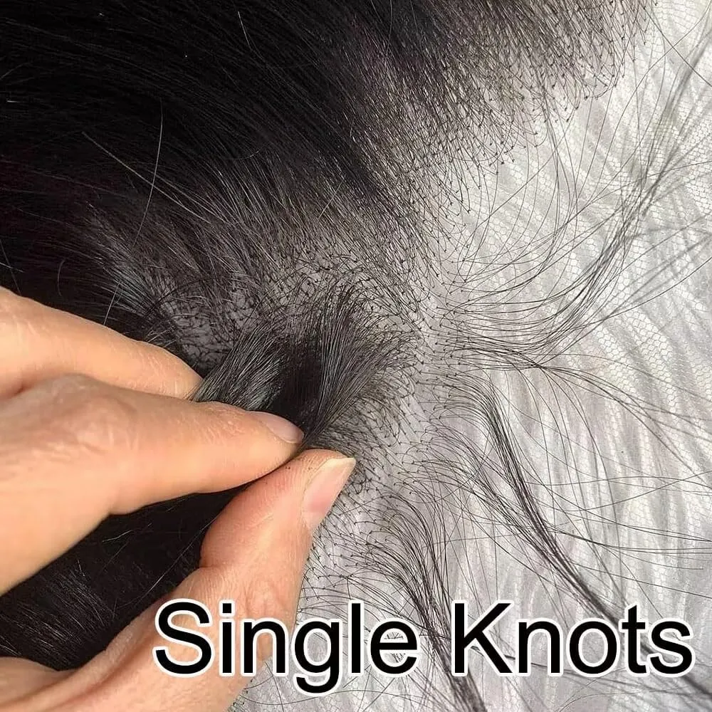 KRN 6x6 Skinlike Real HD Lace Closure, 0.11mm Ultra-thin Swiss HD Lace Closure Pre Plucked With Baby Hair Natural Black Straight Human Hair Closure 16 Inch