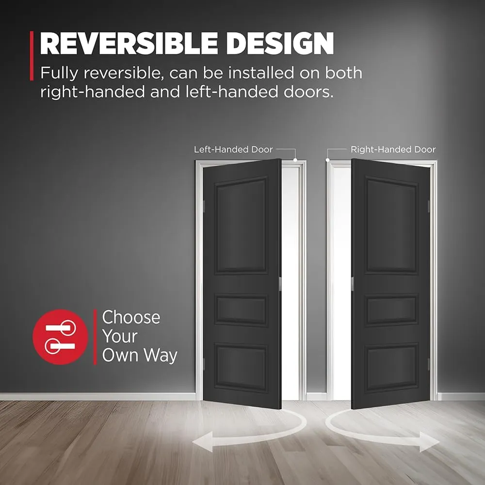 Kwikset Halifax Dummy Door Handle, Single Sided Round Lever for Closets, French Double Doors, and Pantry, Satin Chrome Non-Turning Reversible Interior Push/Pull Lever, with Microban Protection