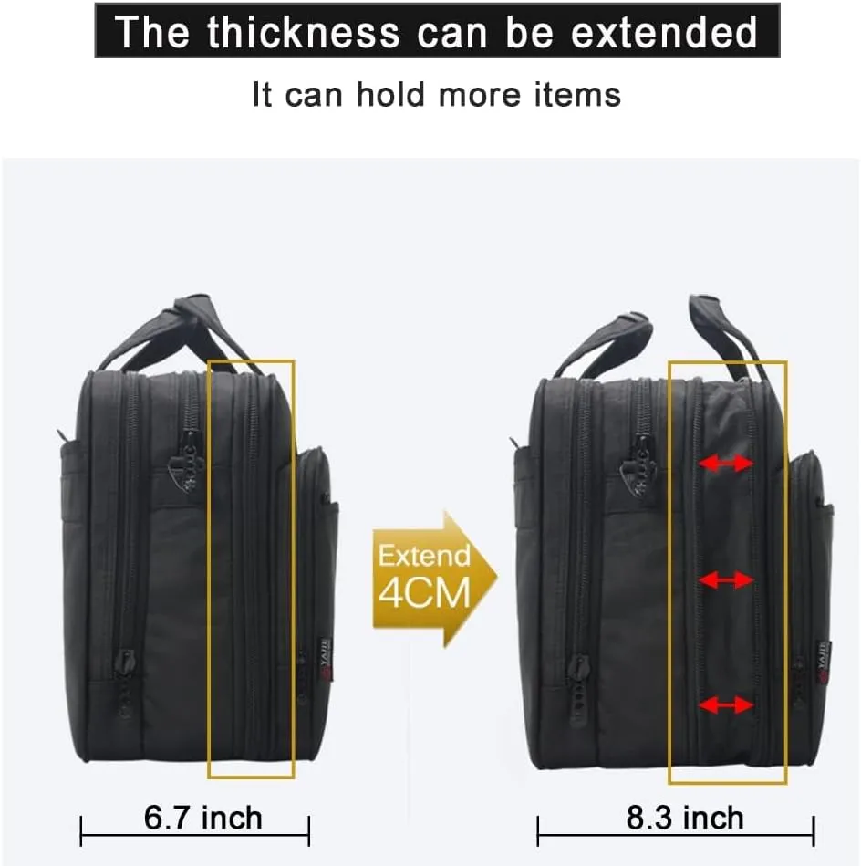 Large Briefcases For Men Canvas Tote Bag 15.6 Inch 17 Inch 19 Inch Laptop Case Work Bags Office Messenger Bag
