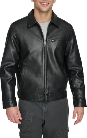 Levi's Men's Faux Leather Laydown Collar Racer Jacket