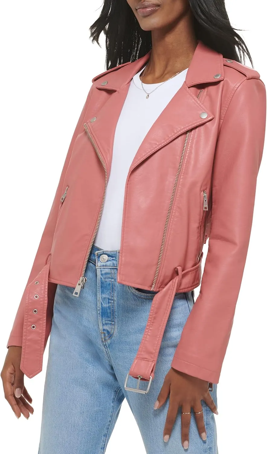 Levi's Women's Belted Faux Leather Moto Jacket (Regular & Plus Size)