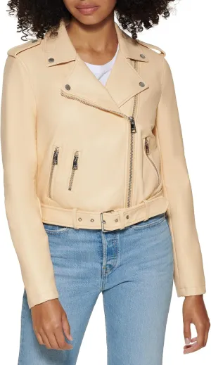 Levi's Women's Belted Faux Leather Moto Jacket (Regular & Plus Size)