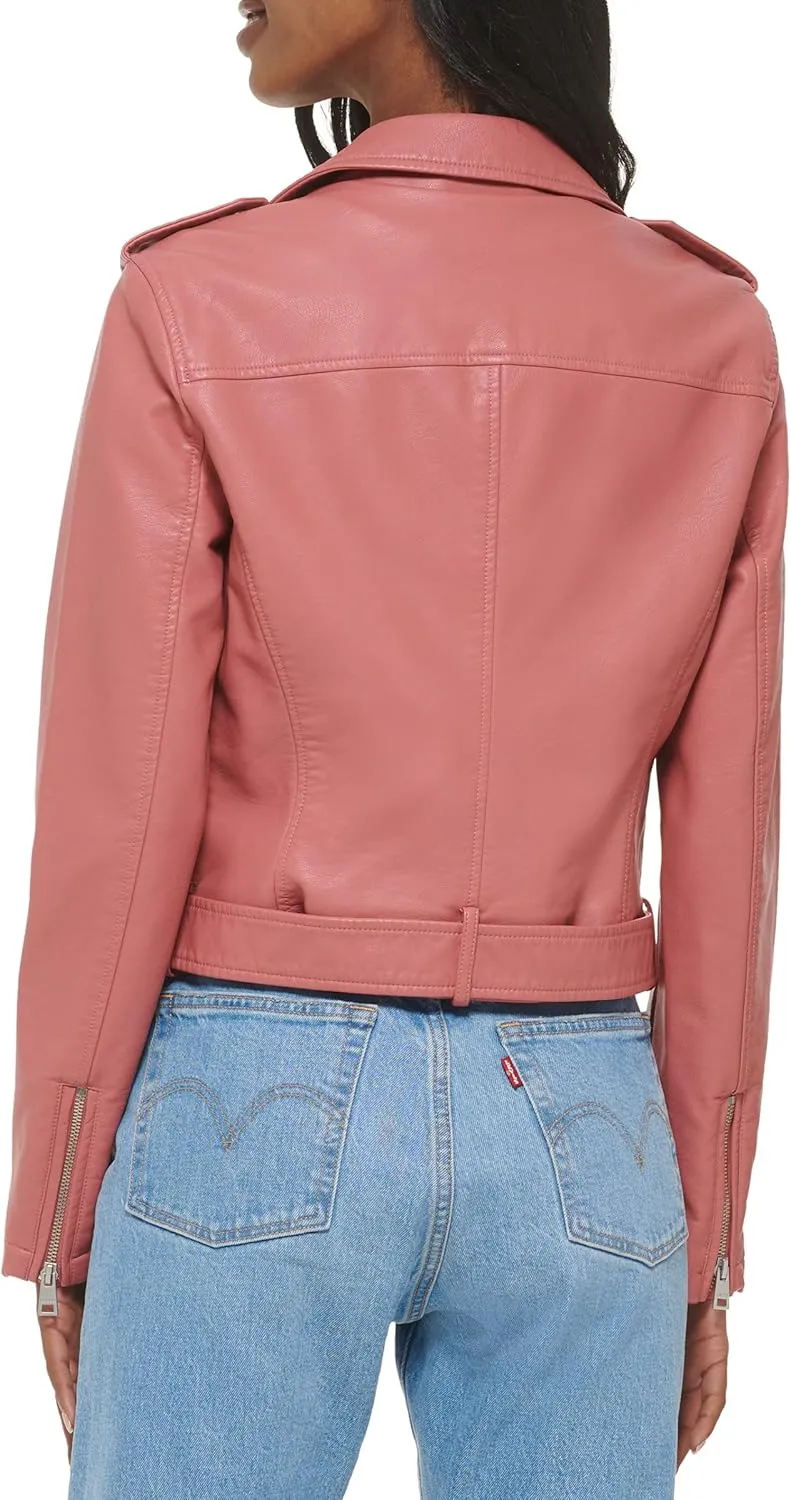 Levi's Women's Belted Faux Leather Moto Jacket (Regular & Plus Size)