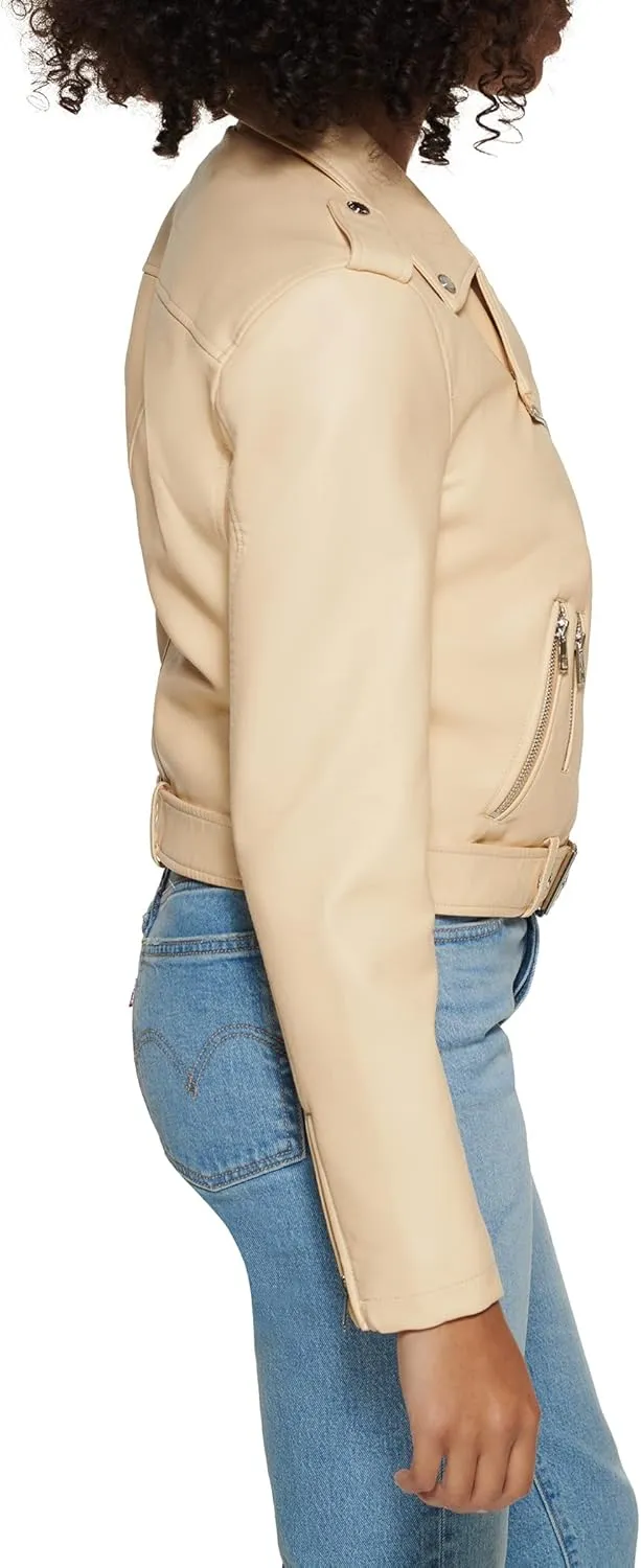 Levi's Women's Belted Faux Leather Moto Jacket (Regular & Plus Size)