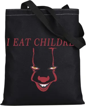 LEVLO Clown Cosmetic Make Up Bag Clown Fans Gift I Eat Children Makeup Zipper Pouch Bag Horror Movie Merchandise (I Eat Children BT)