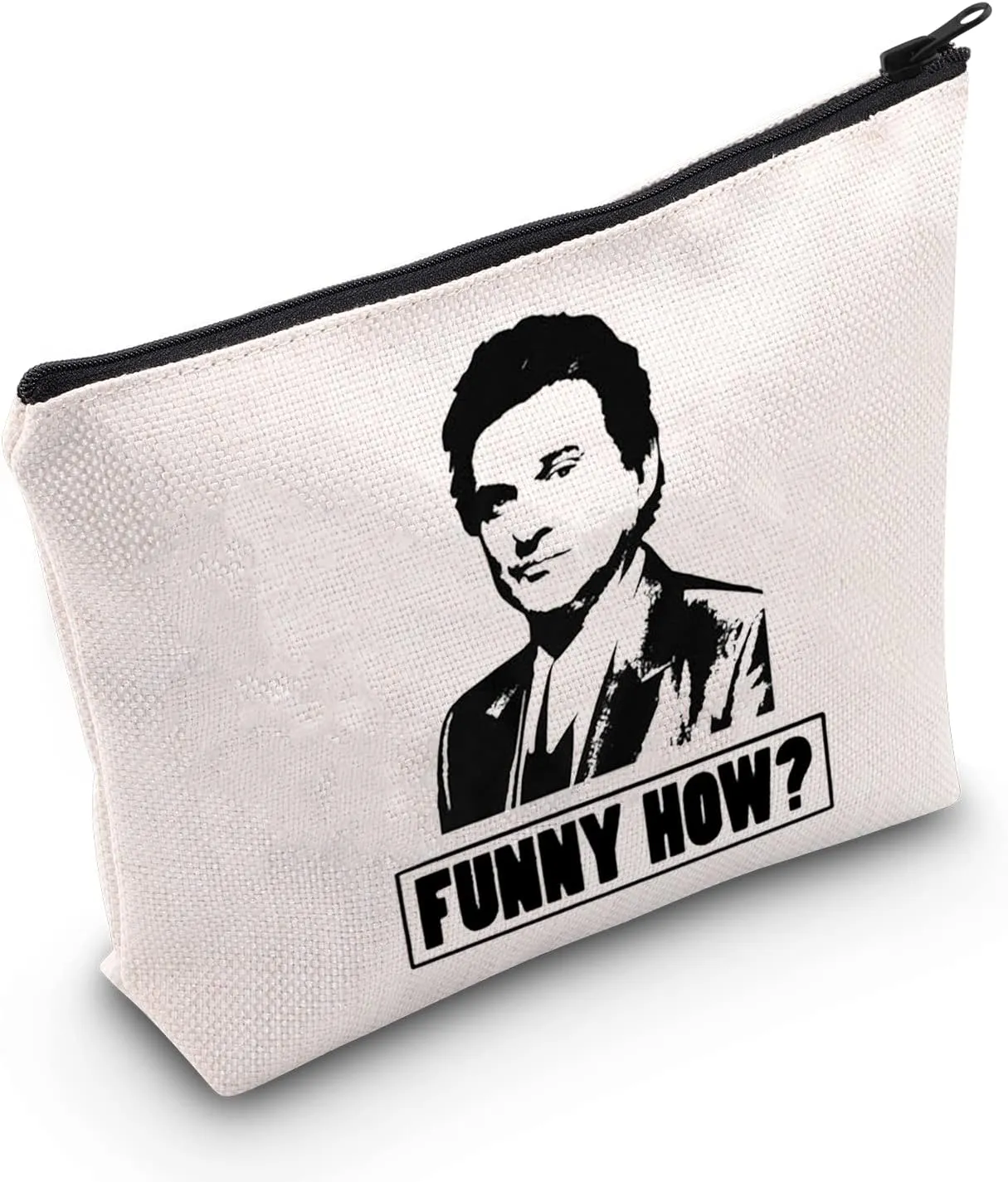 LEVLO Tommy DeVito Quote Cosmetic Make Up Bag Tommy Fans Gift Funny How 80's 90's Gangster Film Movie Makeup Zipper Pouch Bag(Funny How)