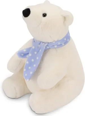 Lifelike Super Soft Cute Polar Bear Plush Toy with Scarf, Kawaii Cute Polar Bear, 15.7 Inch, Perfect for Kids, Children, Family, Xmas, Birthday Gifts