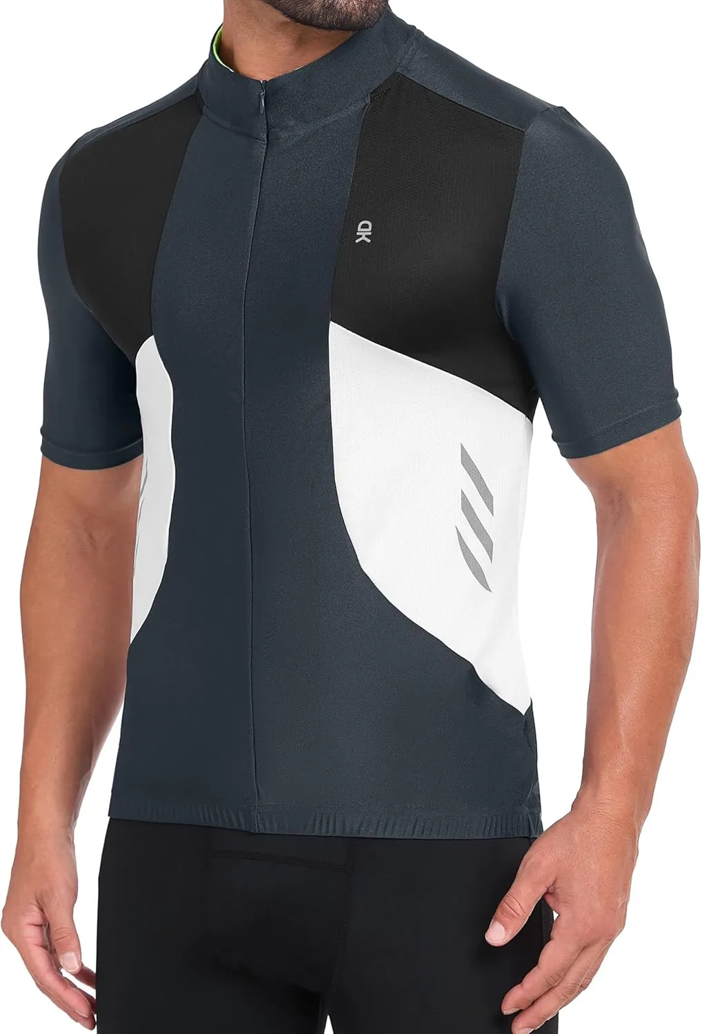 Little Donkey Andy Men's Half Zip Breathable Cycling Vests Reflective Sleeveless Jerseys Lightweight Bicycle Running
