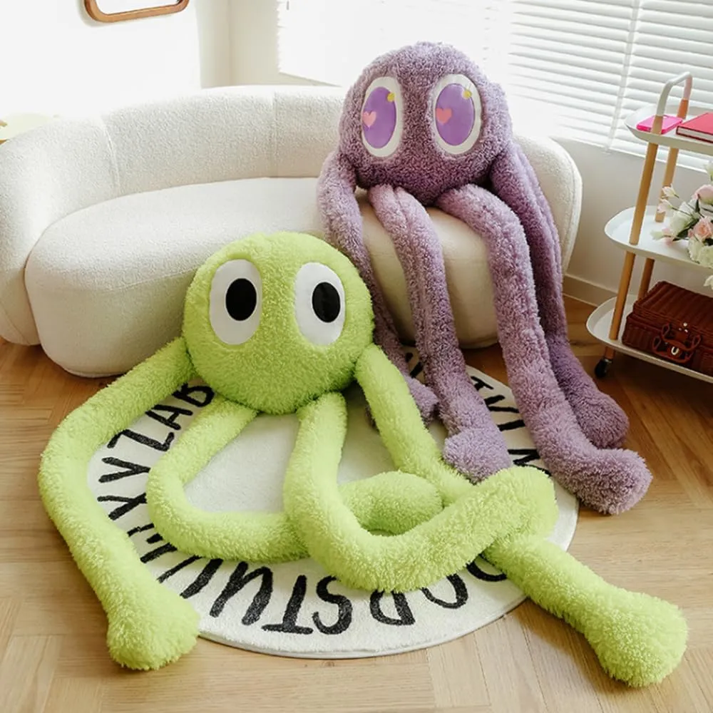 Long Legs Octopus, Large Stuffed Animal Octopus Plush Toy, Pillow, Cushion, Soft Octopus Stuffed Sea Animal, Children's Gift (39 inch high Green)
